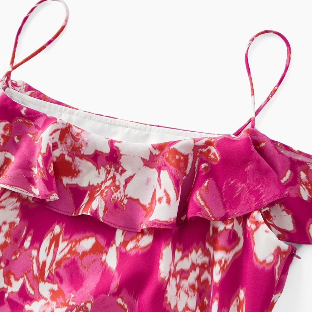 MOTF Vibrant Pink Floral Maxi Dress - Picture 5 of 8